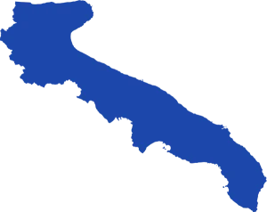 Sagoma blu della Regione Puglia