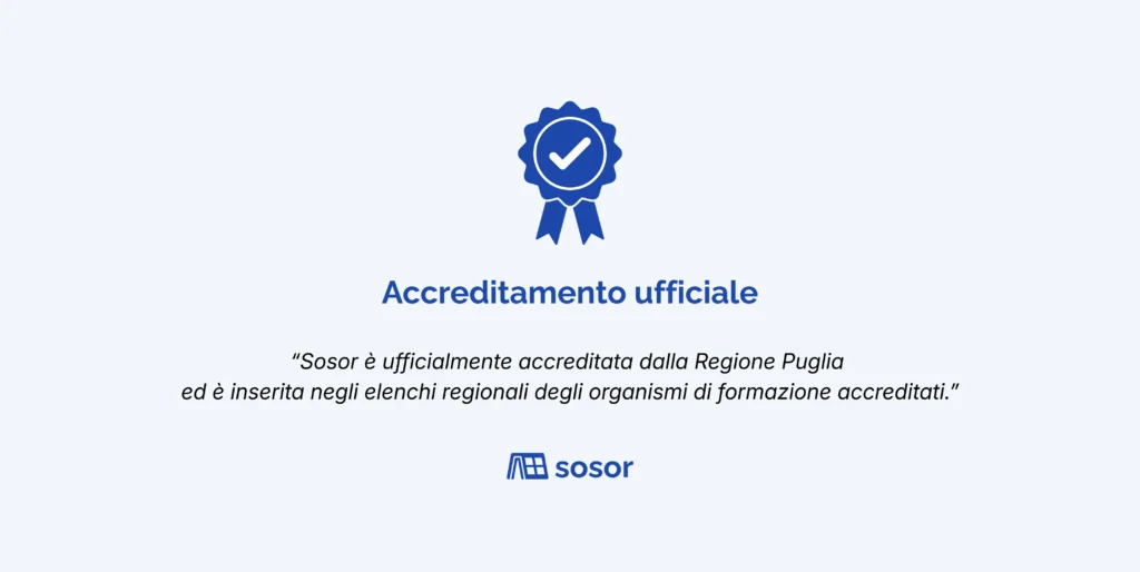 Sosor accreditamento organismo formativo Regione Puglia